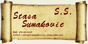 Staša Šumaković vizit kartica